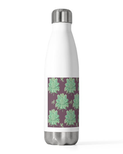Mint Green Floral Butterflies 20oz Insulated Water Bottle