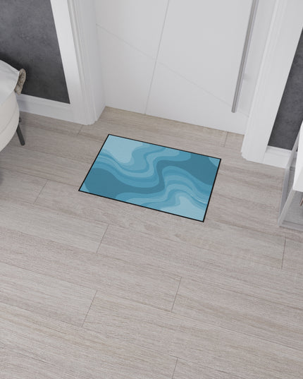 Sky Blue Wavey 18" x 27" Heavy Duty Floor Mat