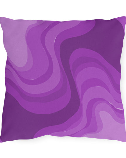 Wavey Purple Wavey 16" x 16" Outdoor Pillow