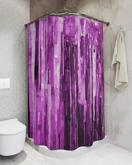 Striped Powder Lavender Shower Curtains, 71" x 74"