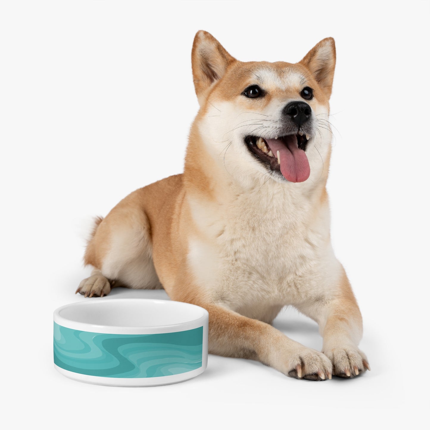 Tif Green Wavey 16 oz Pet Bowl