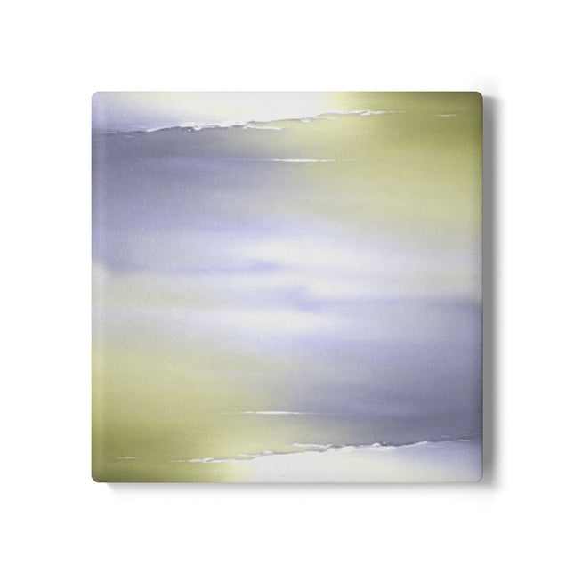 Lavender Sea Golden Fog 4" x 4" Square Ceramic Coaster