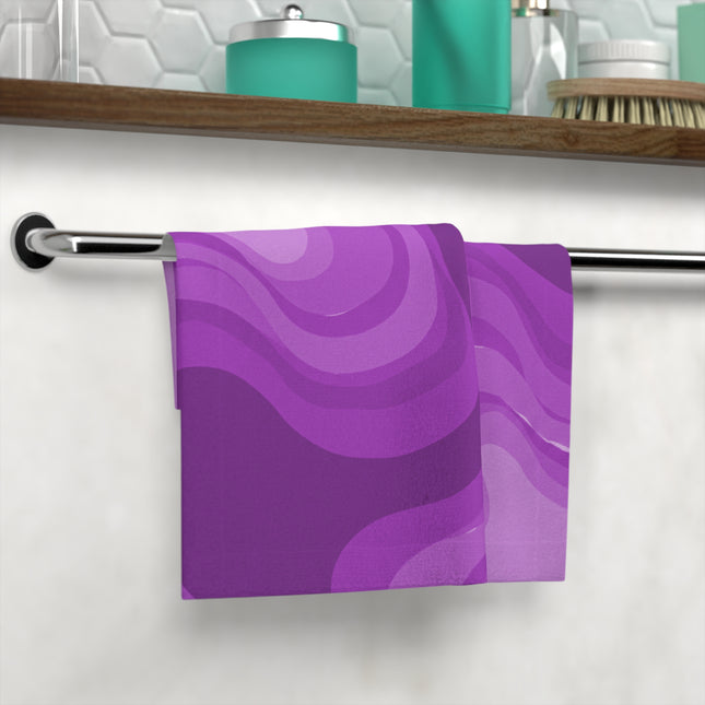 Wavey Purple Wavey 13" x 13" Face Towel