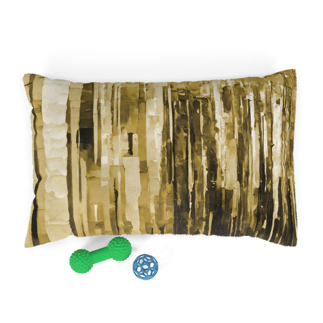 Striped Light Brown Pastels 28" × 18" Pet Bed