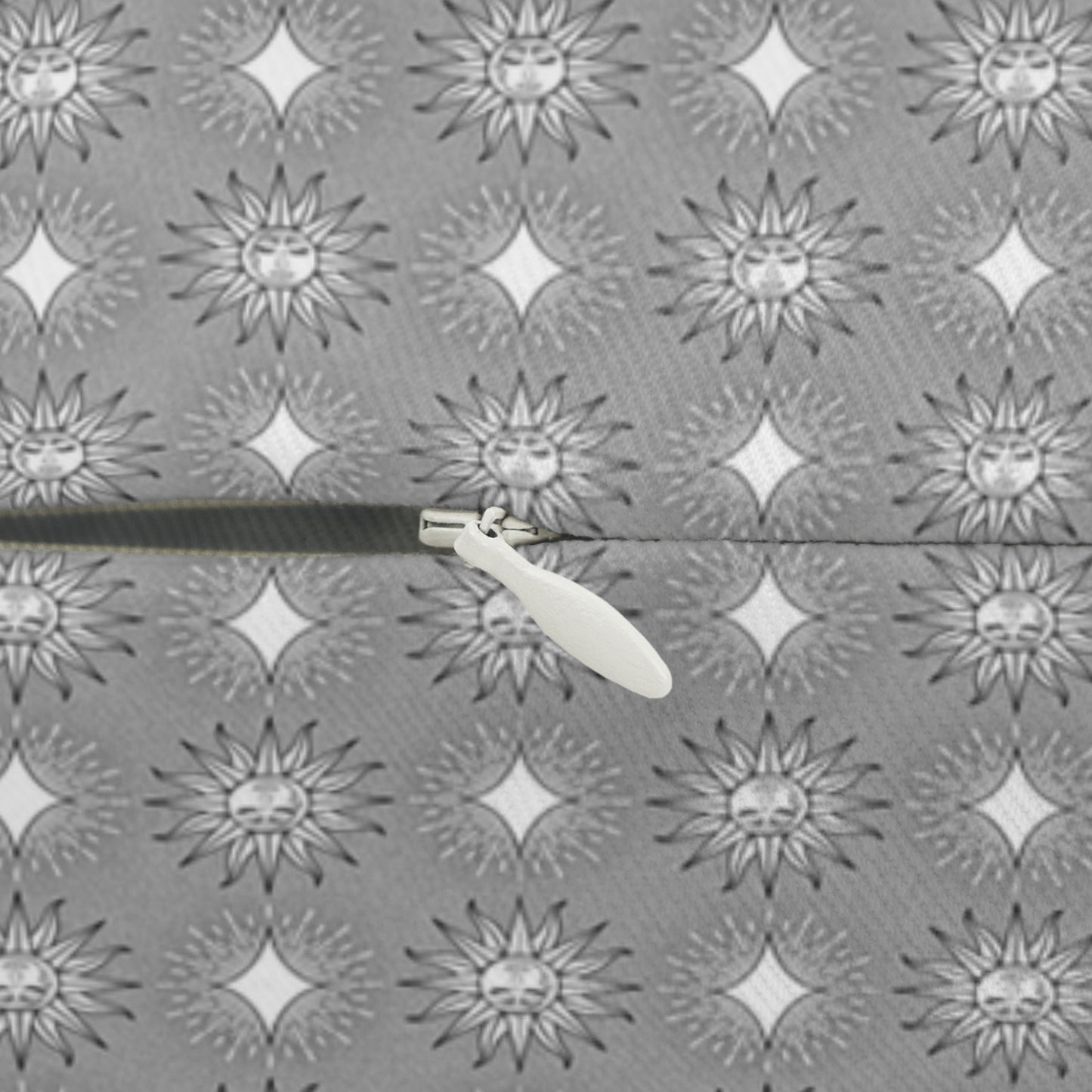Desaturated Star-crossed Bodies Spun Polyester Lumbar Pillow, 20" x 14"