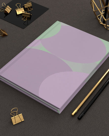 Pastel Lavender Purple and Soft Green Patches 5.75" x 8" Hardcover Journal Matte with 150 lined pages