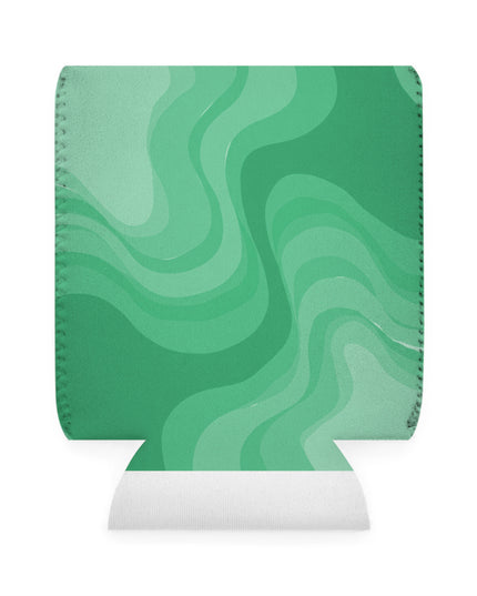 Mint Green Wavey 12 oz Can Cooler Sleeve