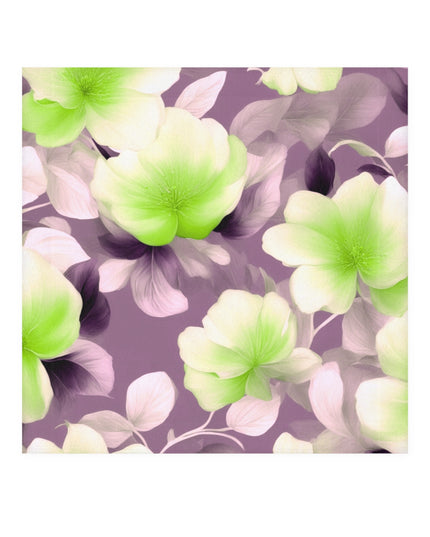 Lime Lavender Floral Bunch Face Towel, 13" x 13"