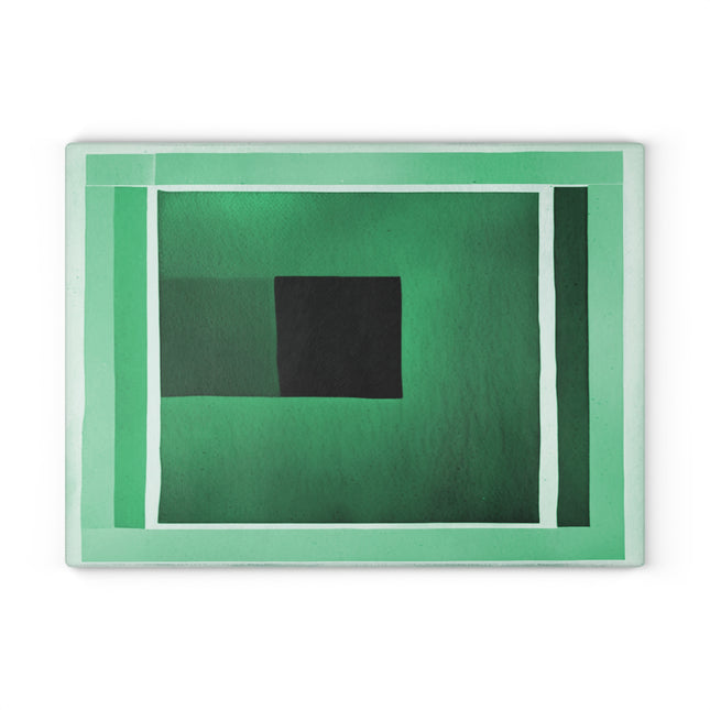 Mint Shadow Glass Cutting Board, 11" x 15"