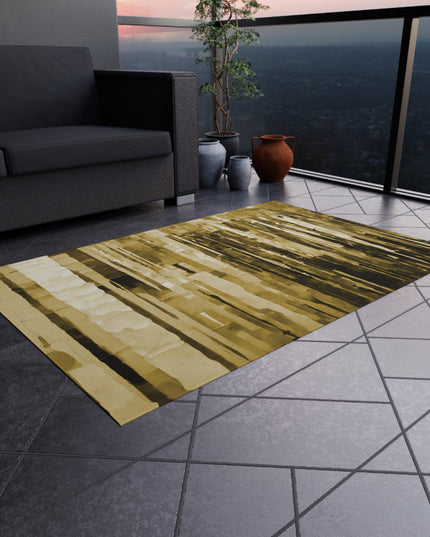 Striped Light Brown 48" x 72" Outdoor Rug