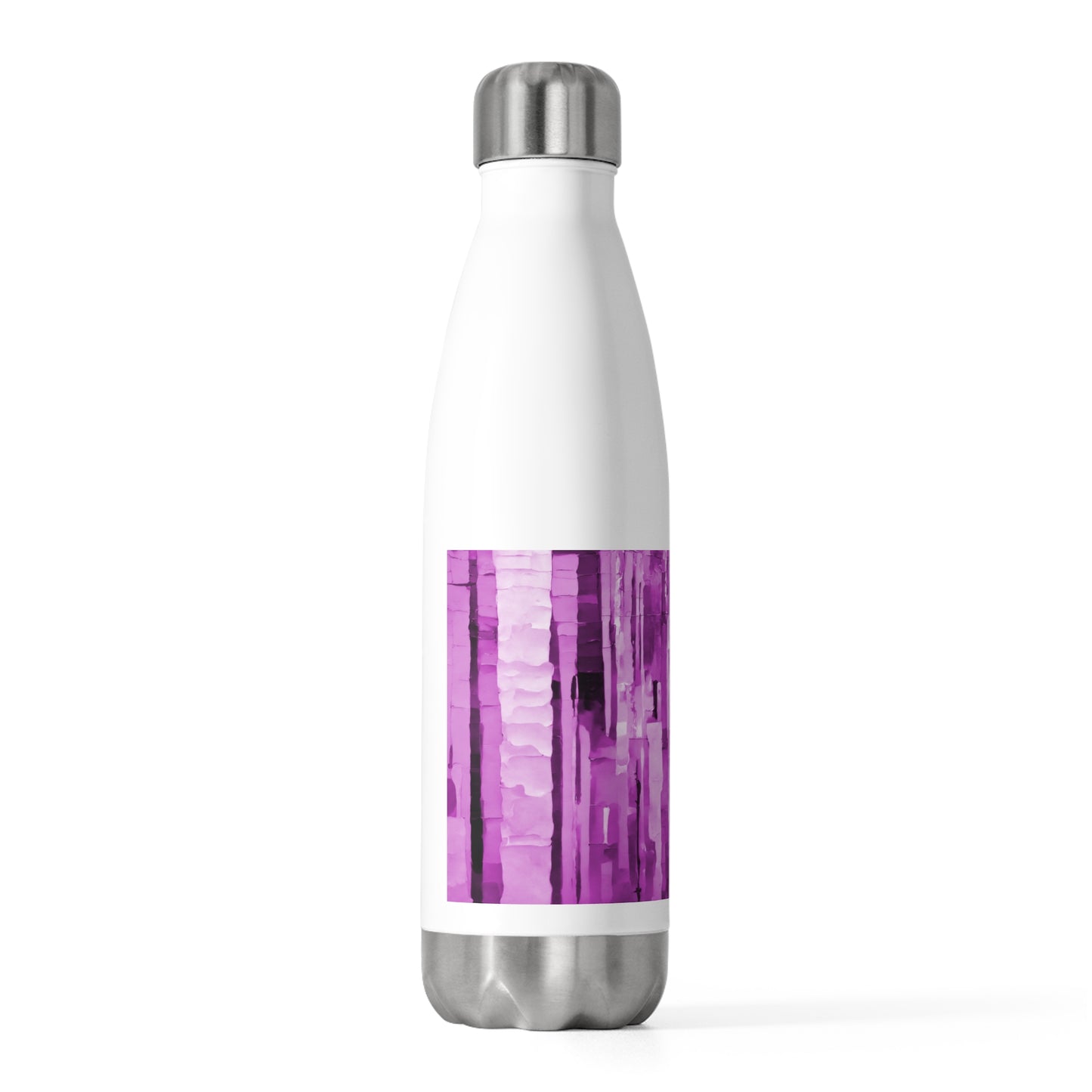 Striped Powder Lavender 20oz Insulated Water Bottle