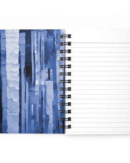 Striped Deep Blue Spiral Bound Journal, 5" x 7" 150 pages