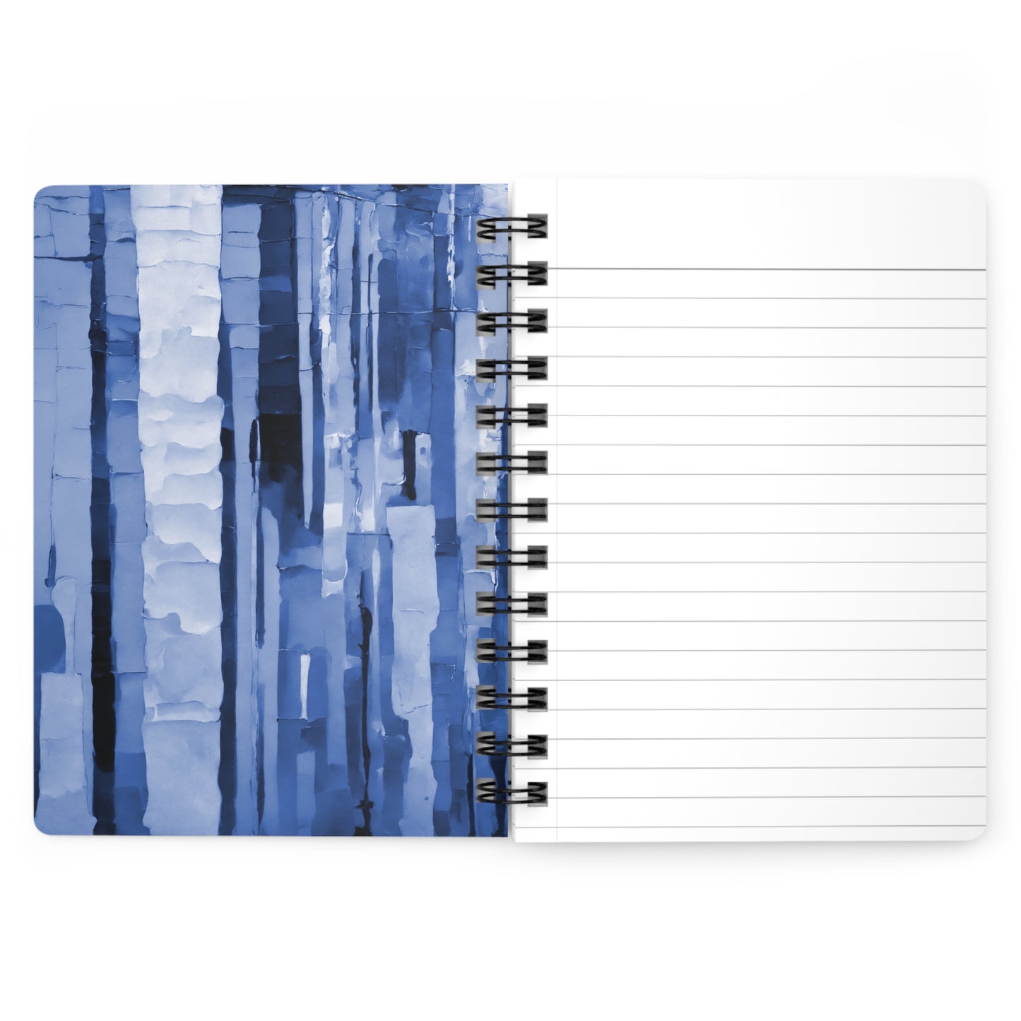 Striped Deep Blue Spiral Bound Journal, 5" x 7" 150 pages