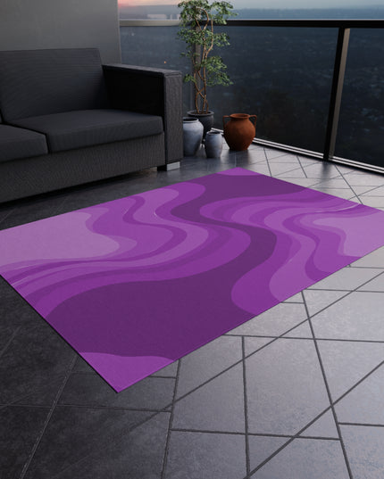 Wavey Purple Wavey 60" x 84" Outdoor Rug
