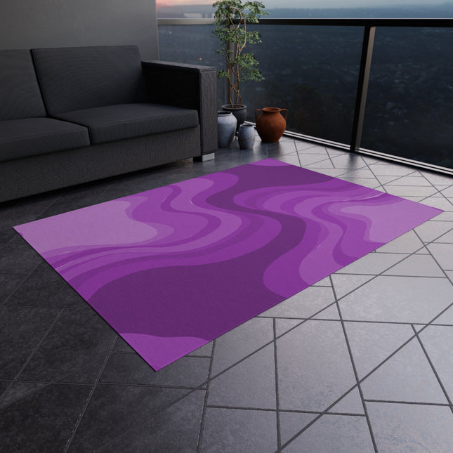 Wavey Purple Wavey 60" x 84" Outdoor Rug