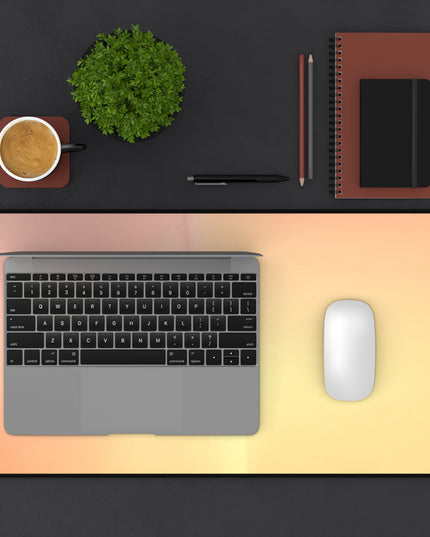 Hot Peach Fade 12" x 22" Desk Mat