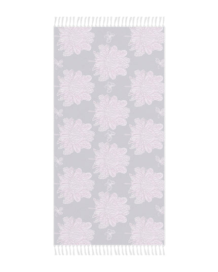 Magenta Floral Butterflies 38" × 81" Boho Beach Cloth