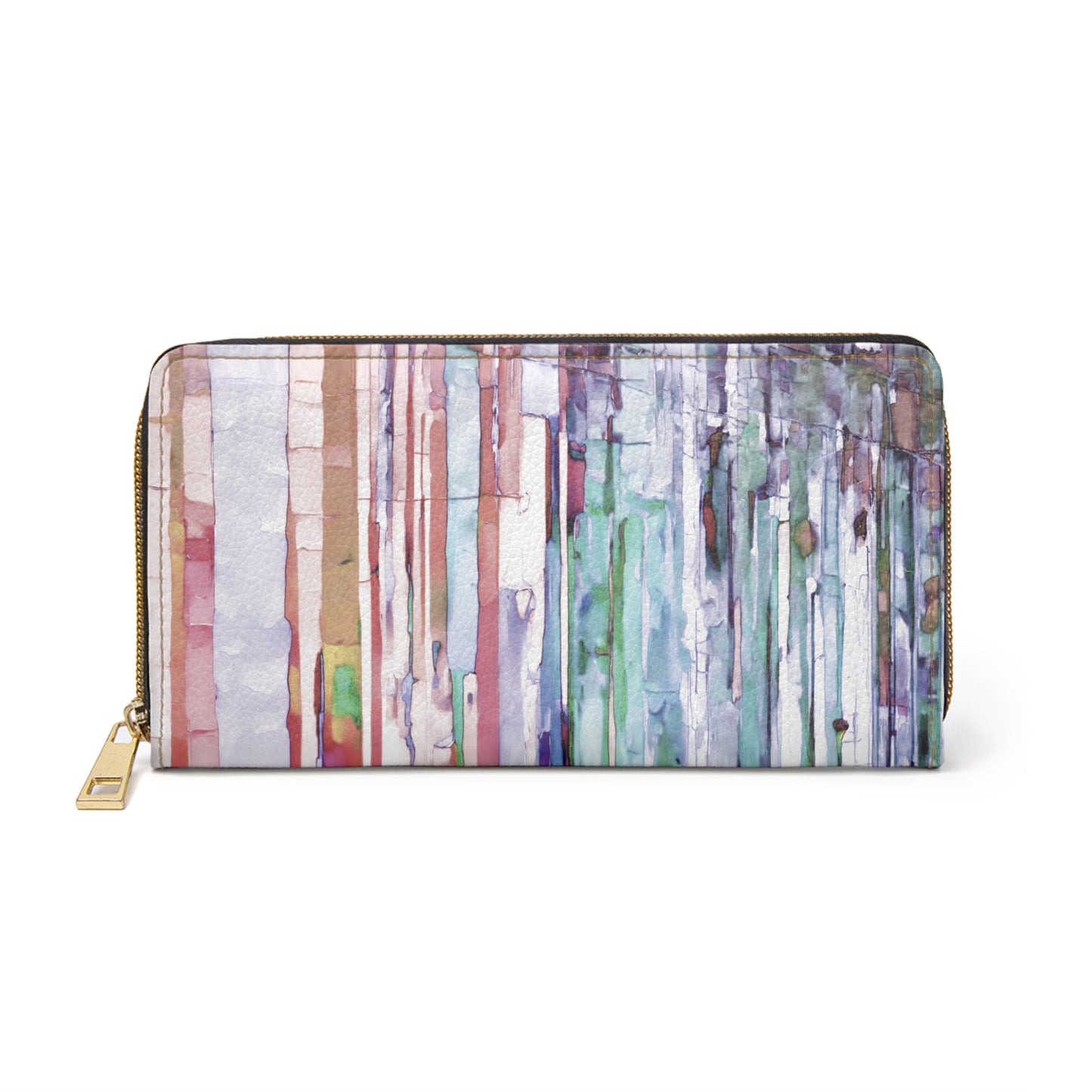 Striped Pastels Elegant Abstract Zipper Wallet - Stylish & Functional Accessory for Everyday Use