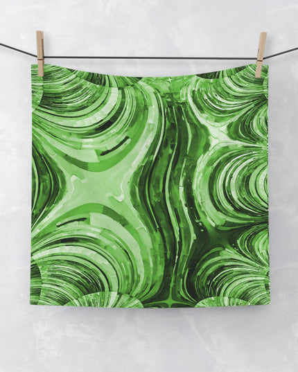 Uzi Spiral Mint Pastel Face Towel, 13" x 13"