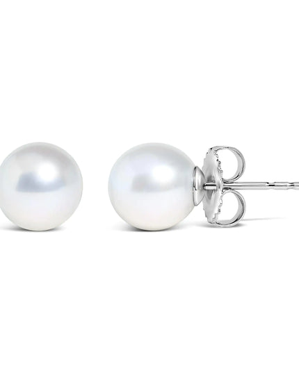 14K Gold Cultured Freshwater Pearl Solitaire Stud Earrings