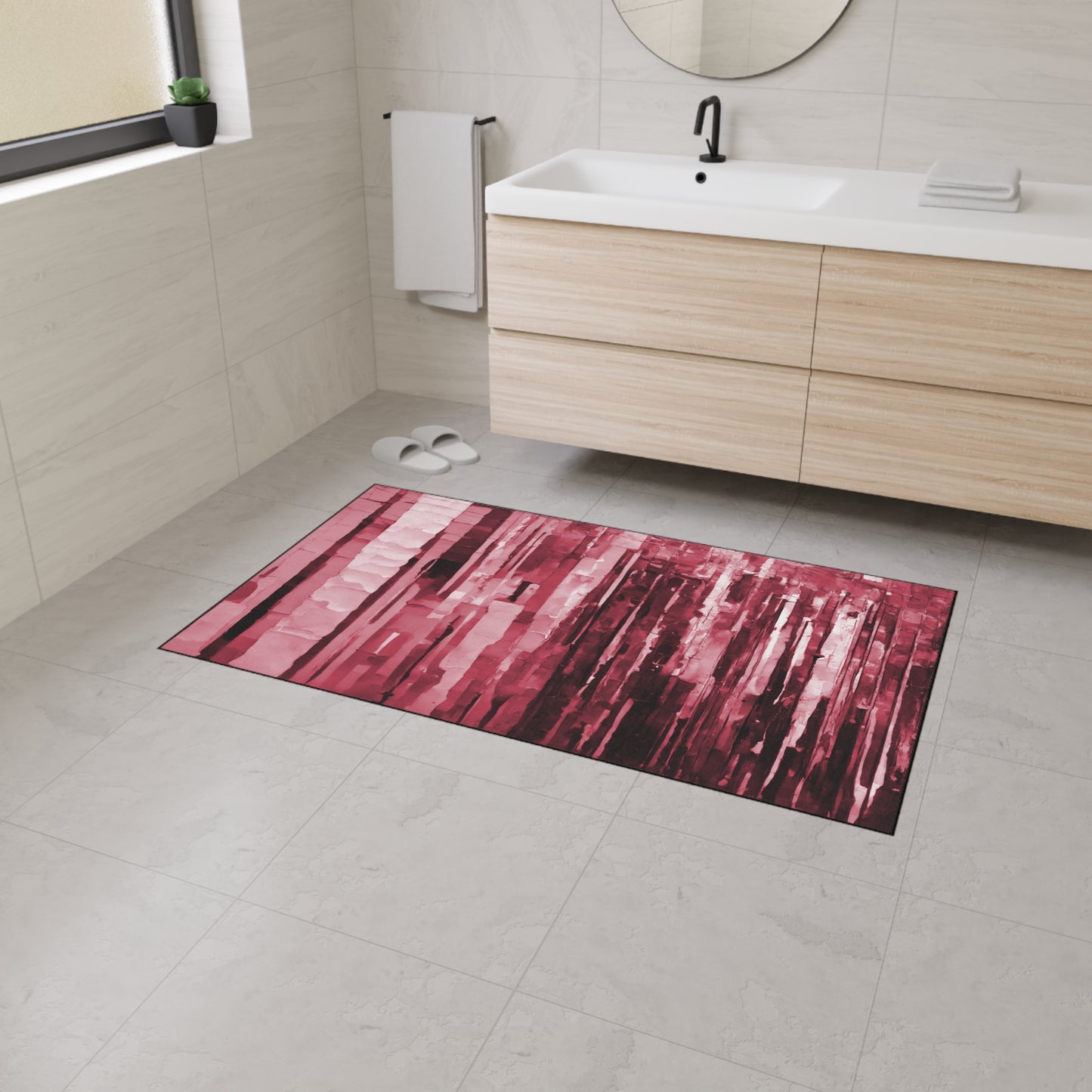 Striped Ruby 36" x 60" Heavy Duty Floor Mat