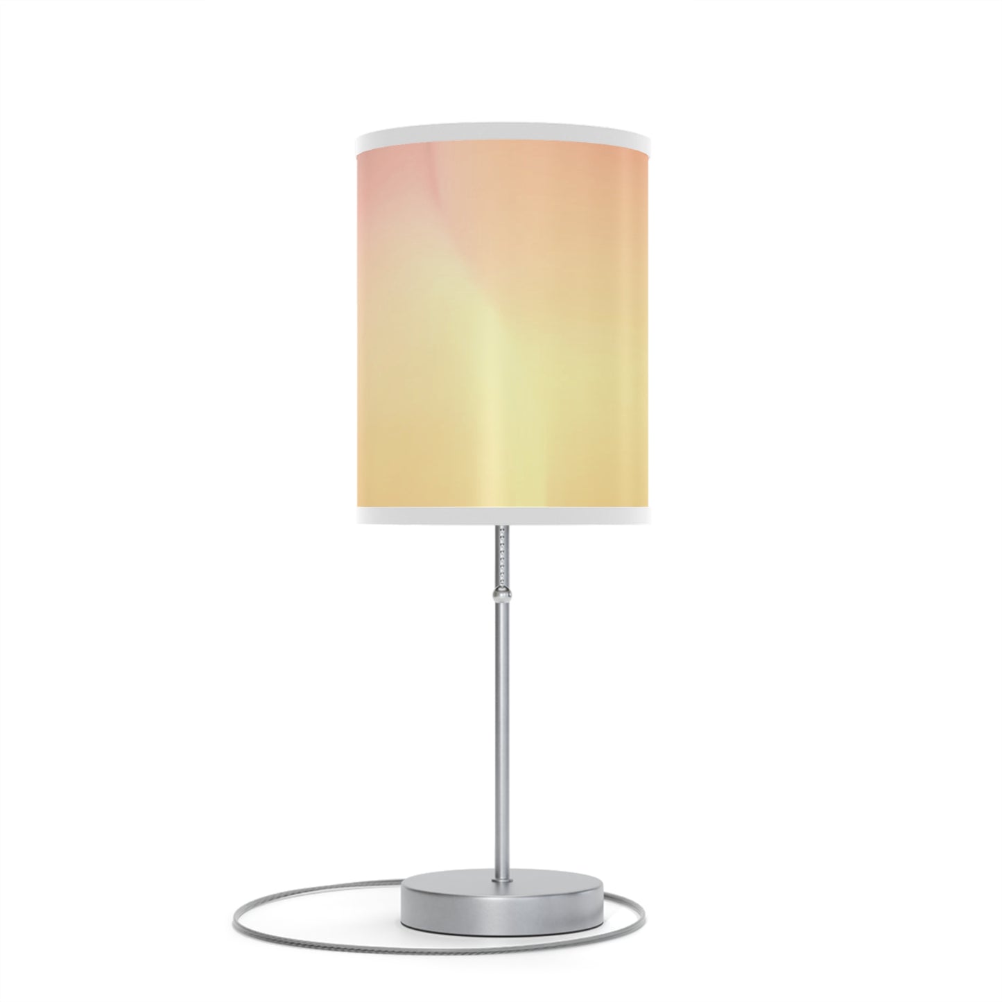 Hot Peach Fade Table Lamp on a White or Silver Stand, US|CA plug