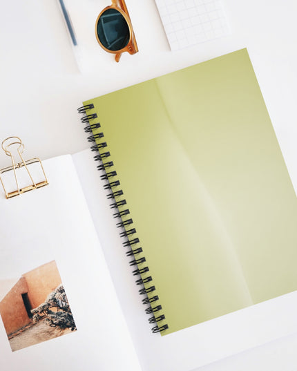 Lemon Fade Wavey Spiral Notebook - Ruled Line, 6" x 8", 118 pages