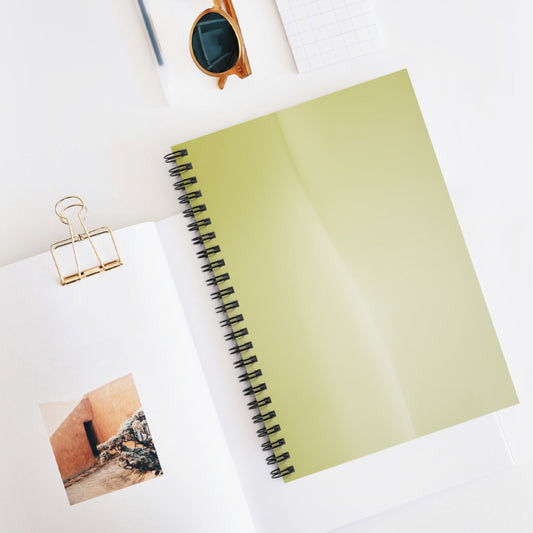 Lemon Fade Wavey Spiral Notebook - Ruled Line, 6" x 8", 118 pages