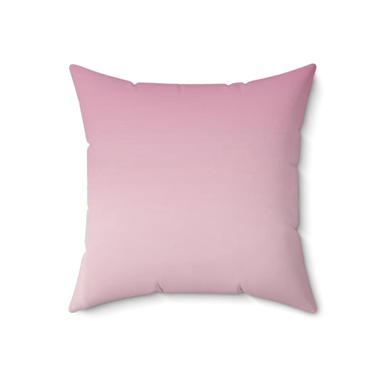 Pink Blush Fade 18" x 18" Faux Suede Square Pillow