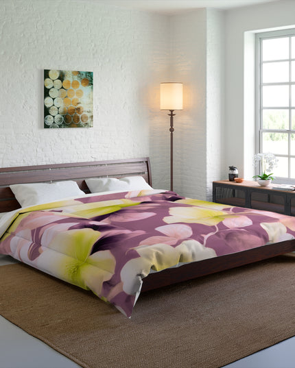 Lemon Blossom Floral Bunch Comforter, 104" × 88"
