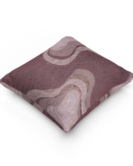 Pinky Mauve Wavey Woven Pillow, 17" x 18"