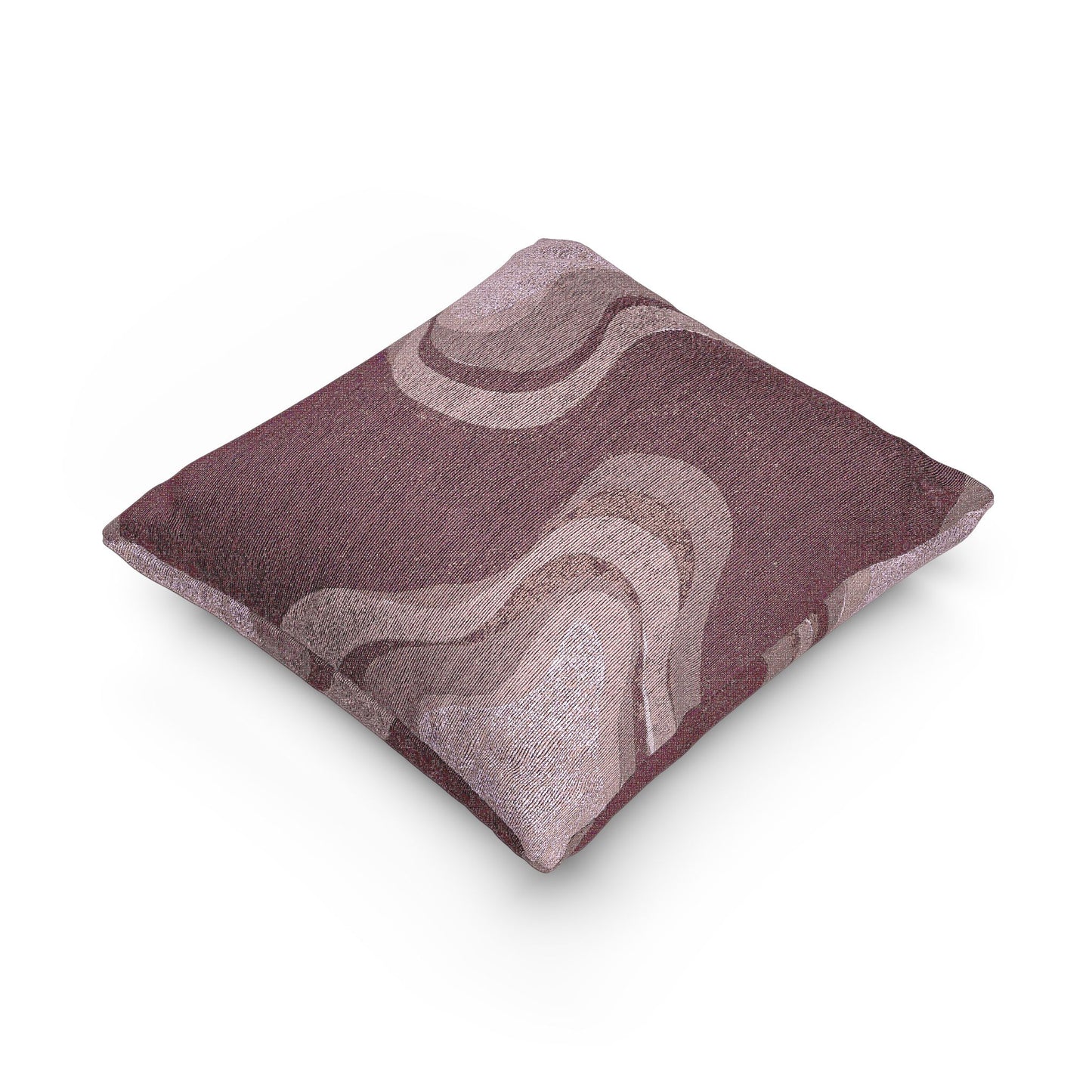 Pinky Mauve Wavey Woven Pillow, 17" x 18"