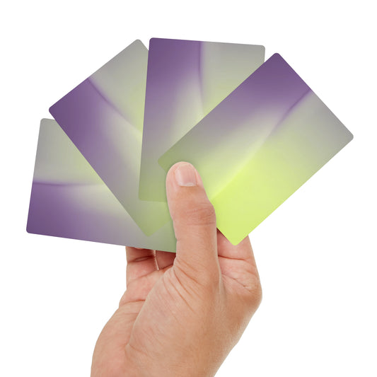 Purple Golden Fade Poker Cards