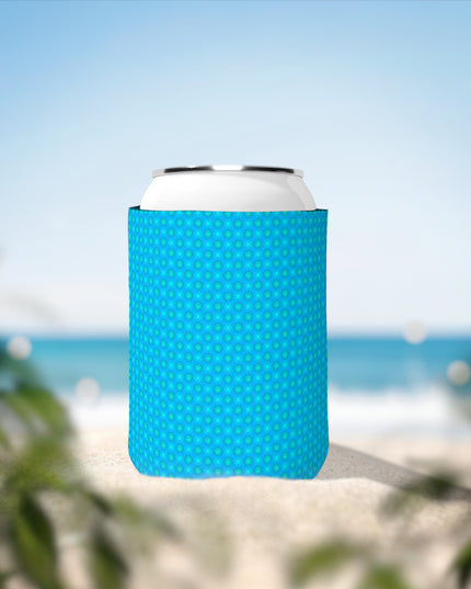 Blue Green Star-crossed Bodies 12 oz Can Cooler Sleeve