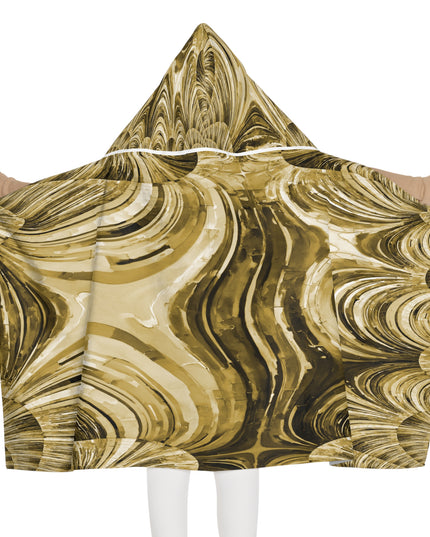Uzi Spiral Light Brown Youth Hooded Towel, 24" x 48"