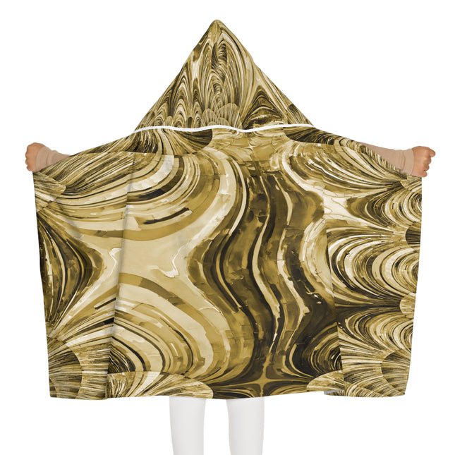 Uzi Spiral Light Brown Youth Hooded Towel, 24" x 48"