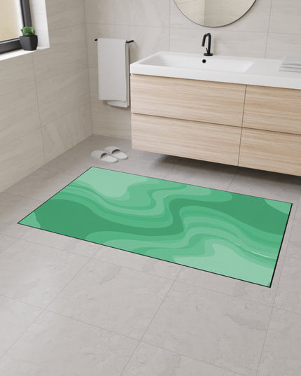 Mint Green Wavey 36" x 60" Heavy Duty Floor Mat