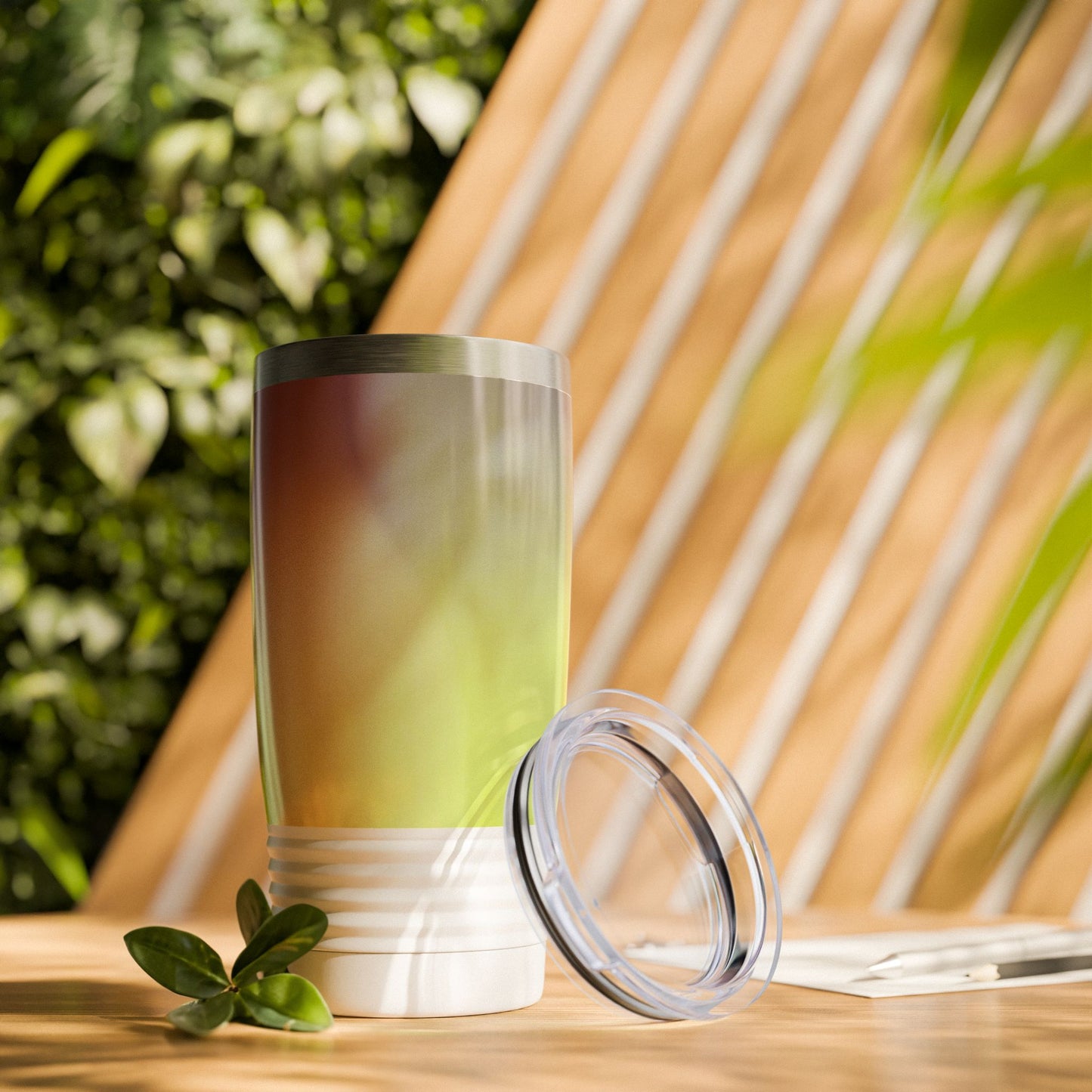 Purple Golden Fade Ringneck Tumbler, 20oz in white, steel and black