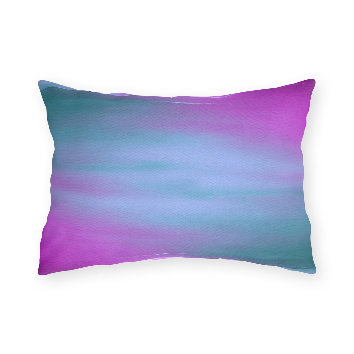Dark Blue Green Sea Purple Fog 20" x 14" Outdoor Pillow