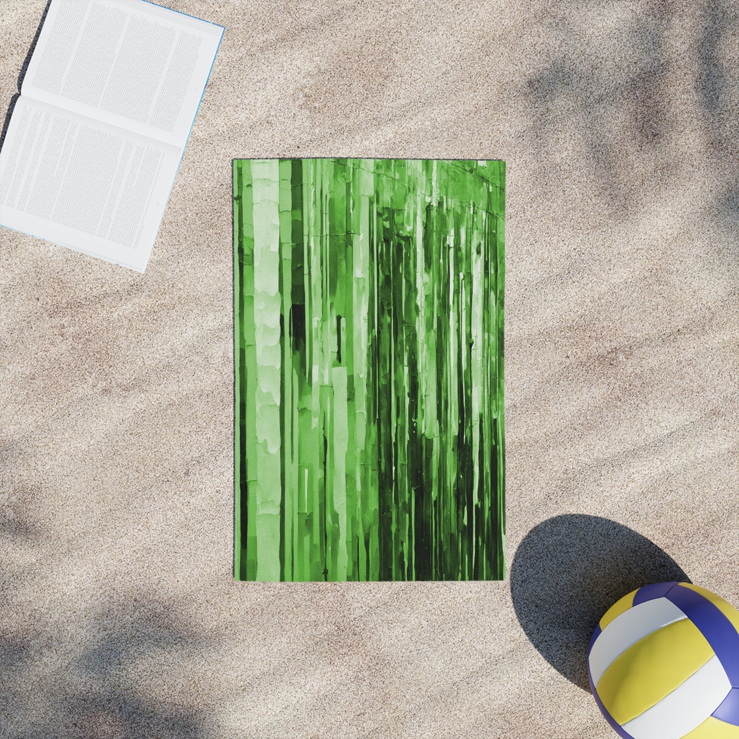 Striped Mint Pastel Beach Towel, 18" x 27"