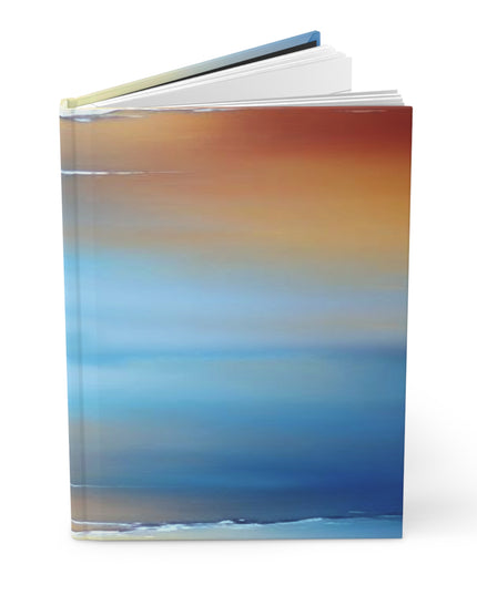 Blue Sea Red Orange Fog 5.75" x 8" Hardcover Journal Matte with 150 lined pages