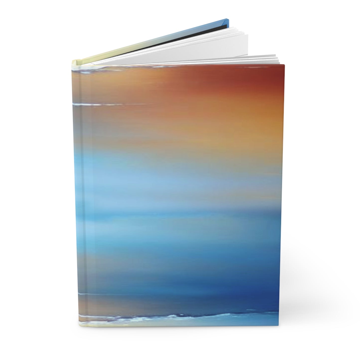 Blue Sea Red Orange Fog 5.75" x 8" Hardcover Journal Matte with 150 lined pages