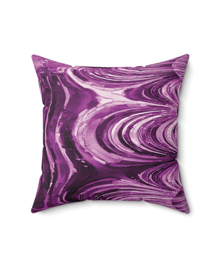 Uzi Spiral Powder Lavender Faux Suede Square Pillow,  16" x 16"