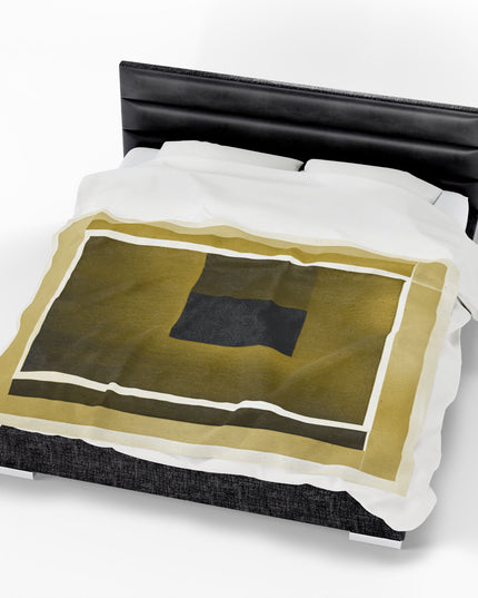 Tan Shadow Velveteen Plush Blanket, 60" x 80"