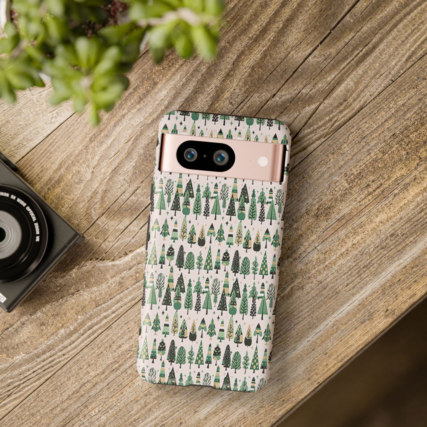 Mini Vintage Green Trees Google Pixel 8 Tough Cases