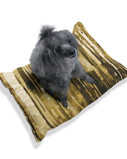 Striped Light Brown Pastels 28" × 18" Pet Bed