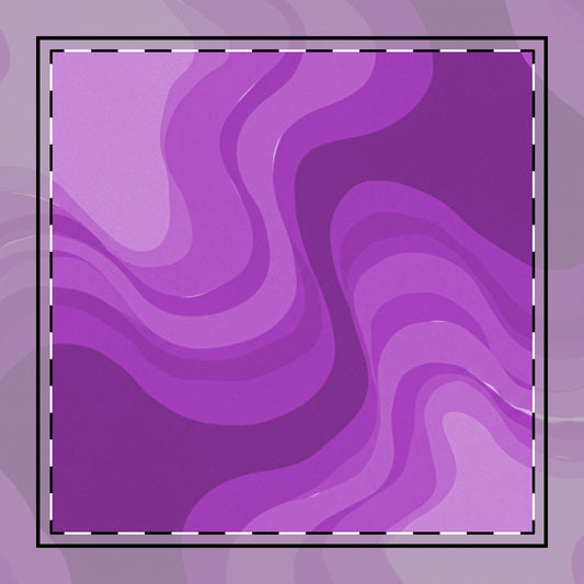 Wavey Purple Wavey 10" x 10" Cotton Twill Napkin