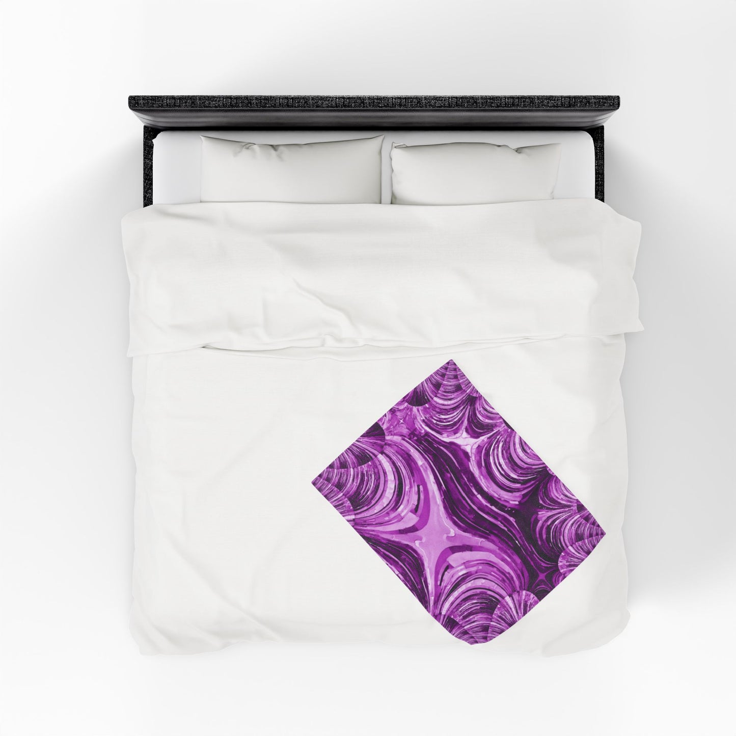 Uzi Spiral Powder Lavender Velveteen Plush Blanket, 30" x 40"