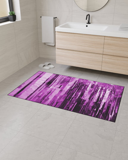 Striped Powder Lavender 24" x 36" Heavy Duty Floor Mat