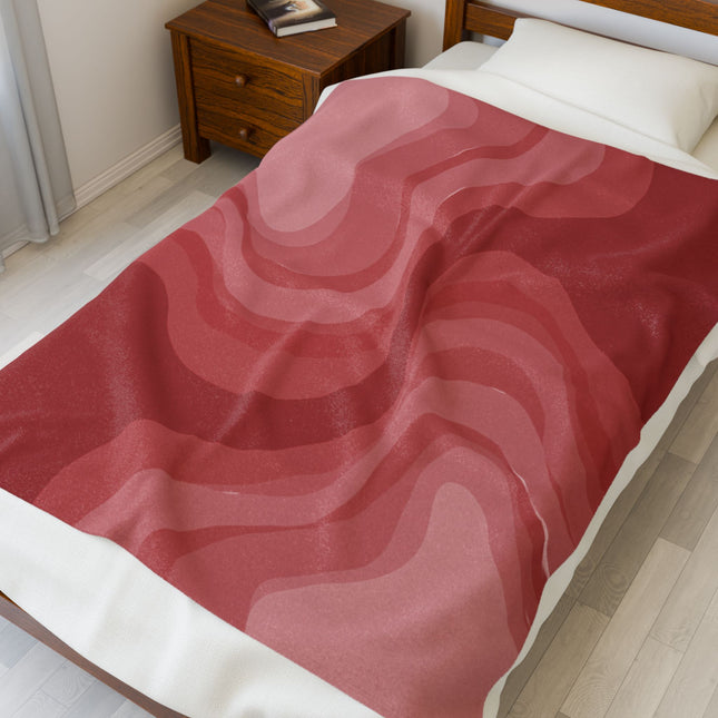 Power Red Velveteen Plush Blanket, 50" x 60"